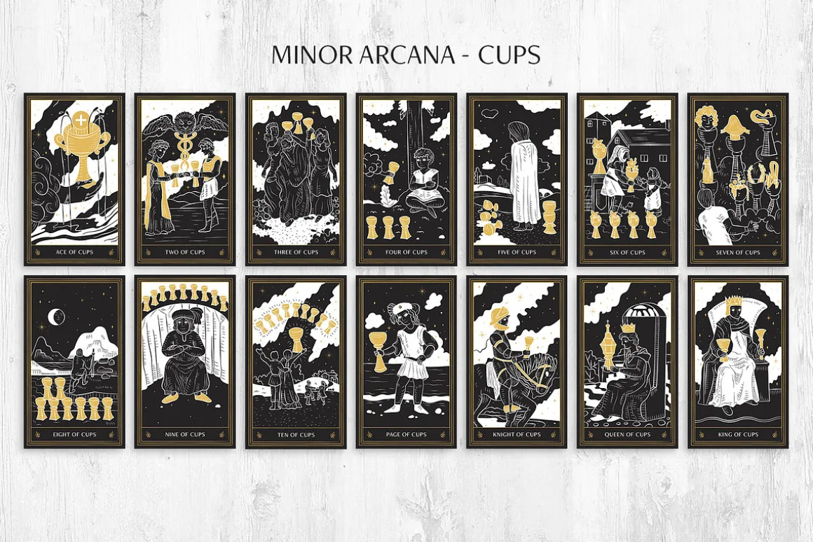 Tarot Card Illustration Set