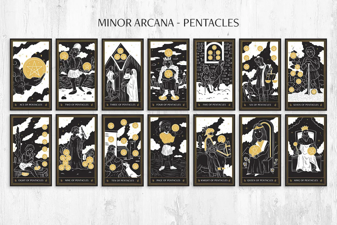 Tarot Card Illustration Set