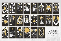 Tarot Card Illustration Set