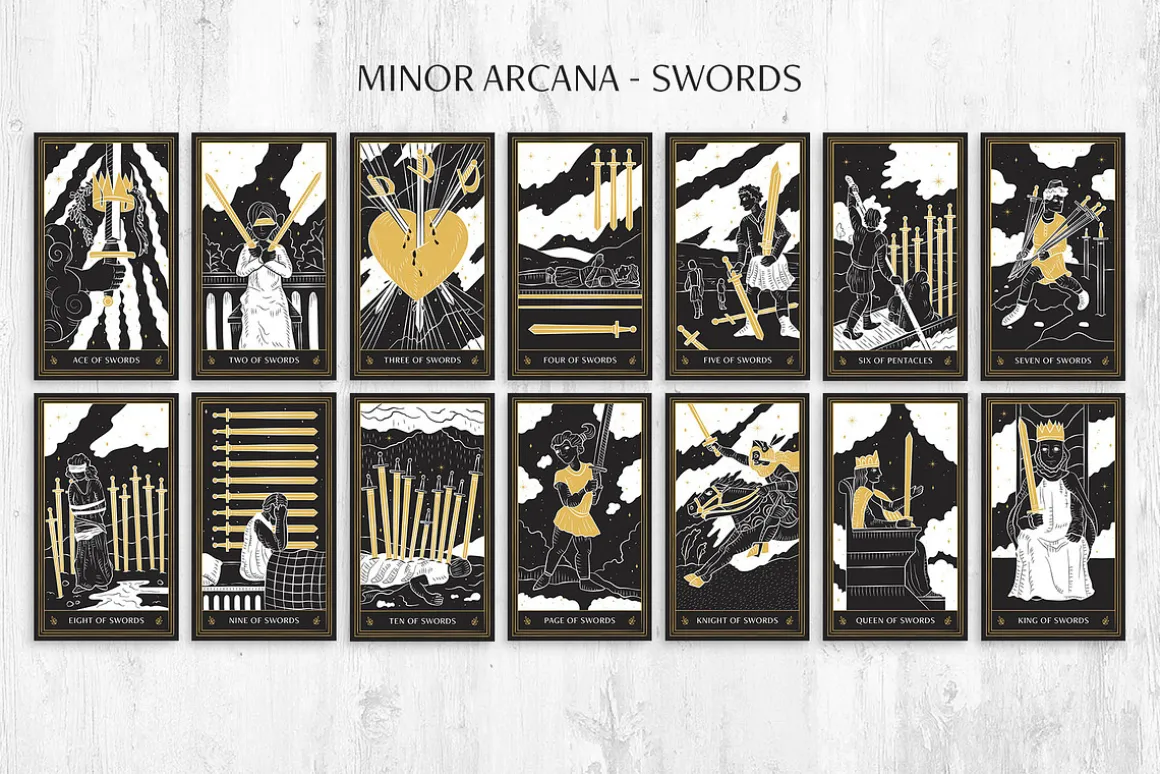 Tarot Card Illustration Set