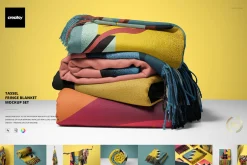Tassel Fringe Blanket Mockup Set