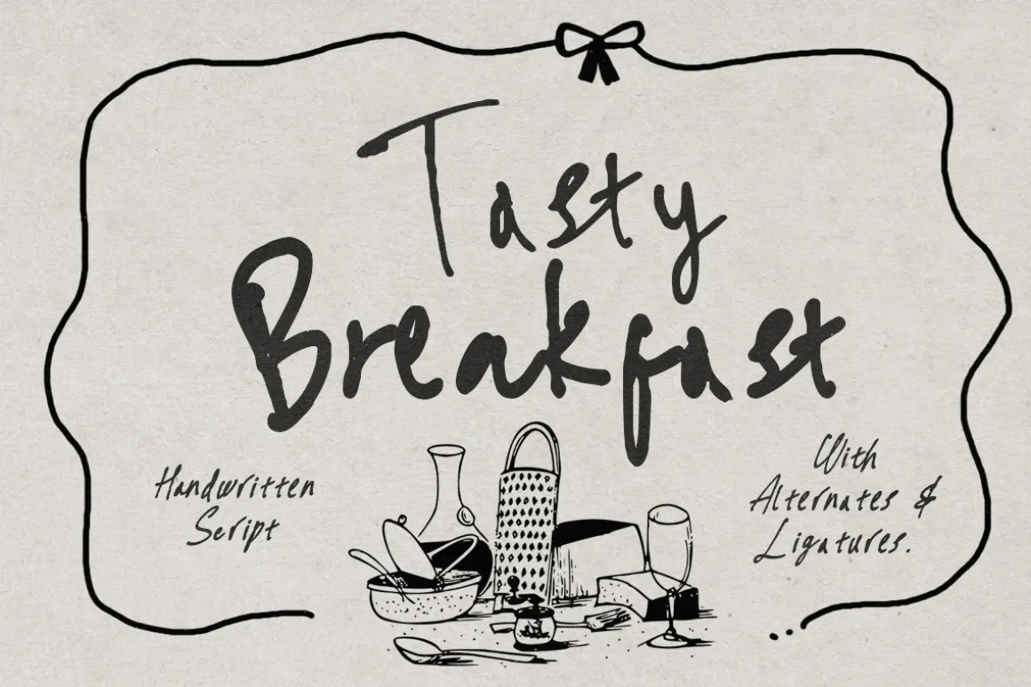 Tasty Breakfast - Handwritten Font