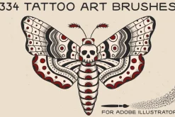 Tattoo Art Brushes for ILLUSTRATOR