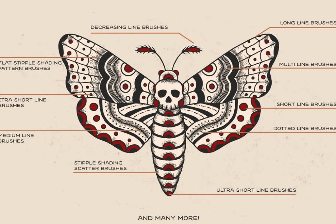 Tattoo Art Brushes for ILLUSTRATOR