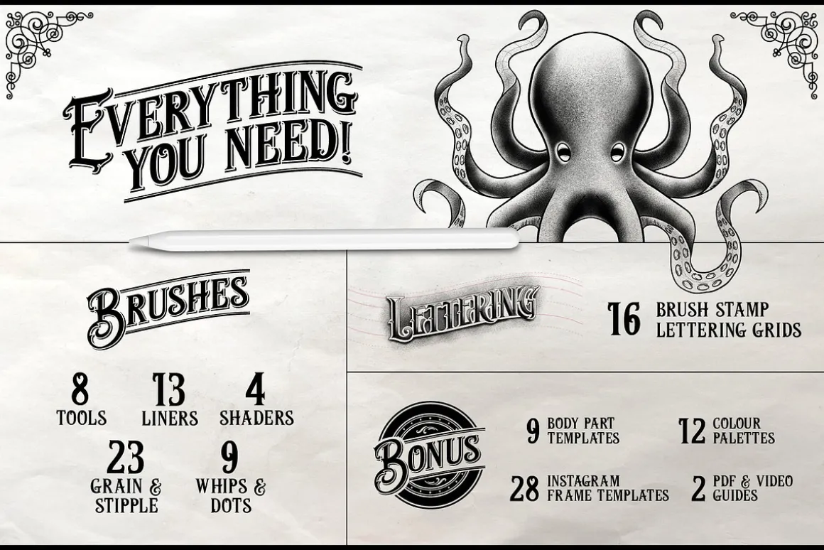 Tattoo Pro – Procreate Brushes