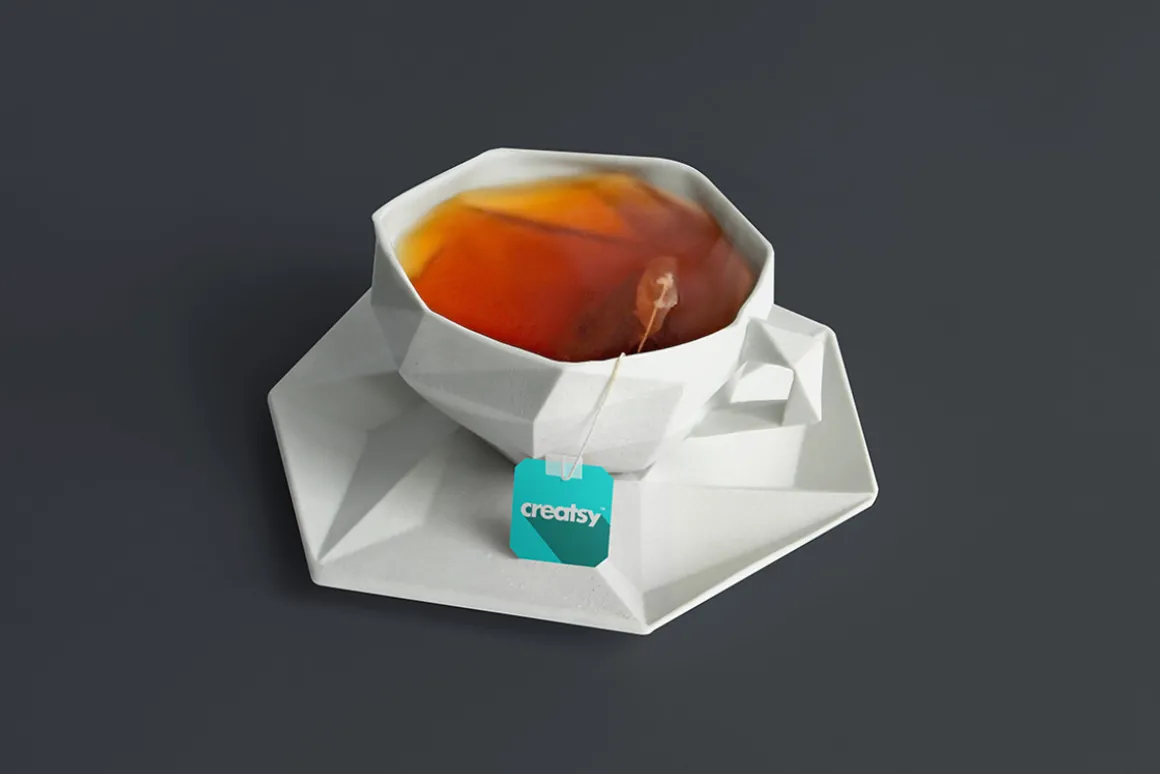 Tea Box and Tea Bag Label Mockup Set
