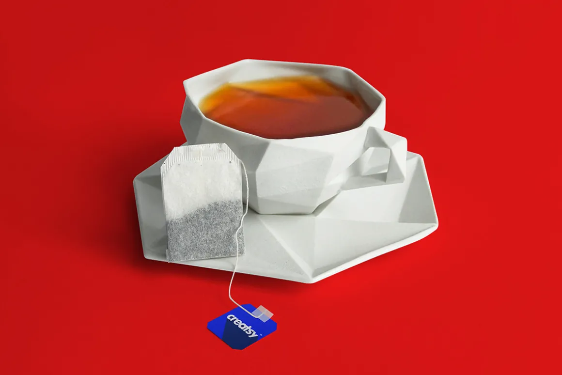 Tea Box and Tea Bag Label Mockup Set