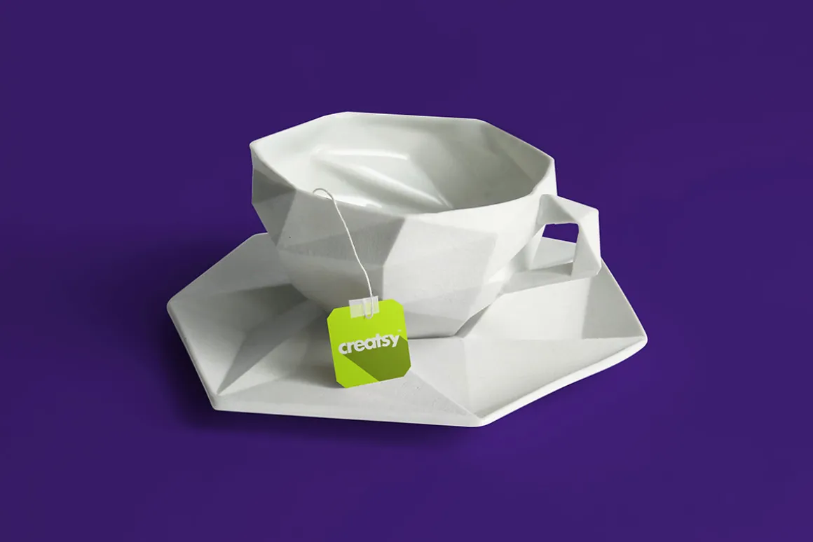 Tea Box and Tea Bag Label Mockup Set