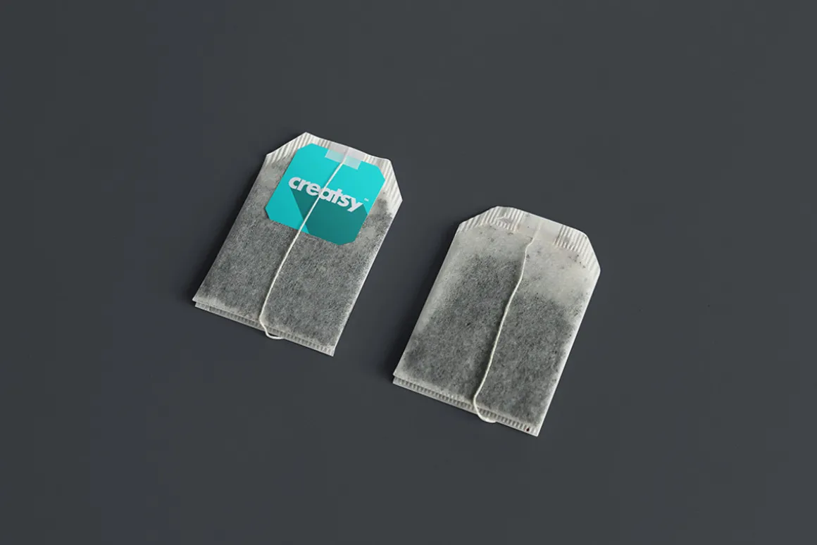 Tea Box and Tea Bag Label Mockup Set