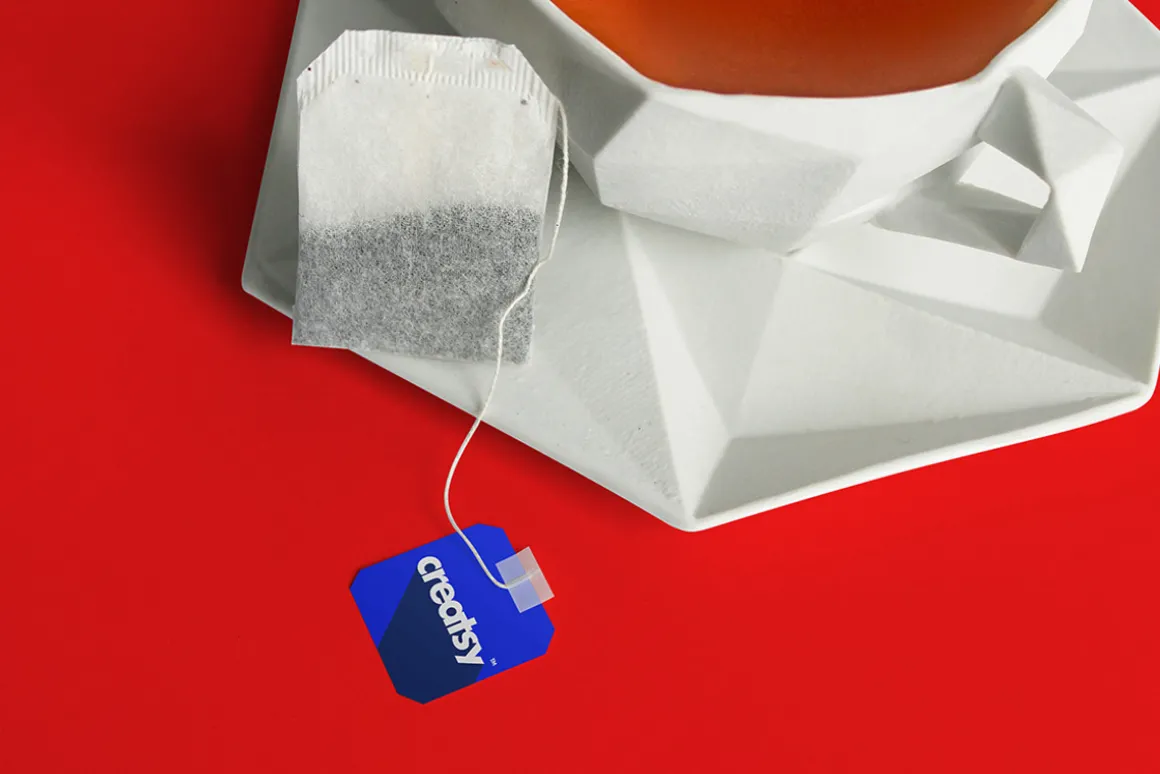 Tea Box and Tea Bag Label Mockup Set