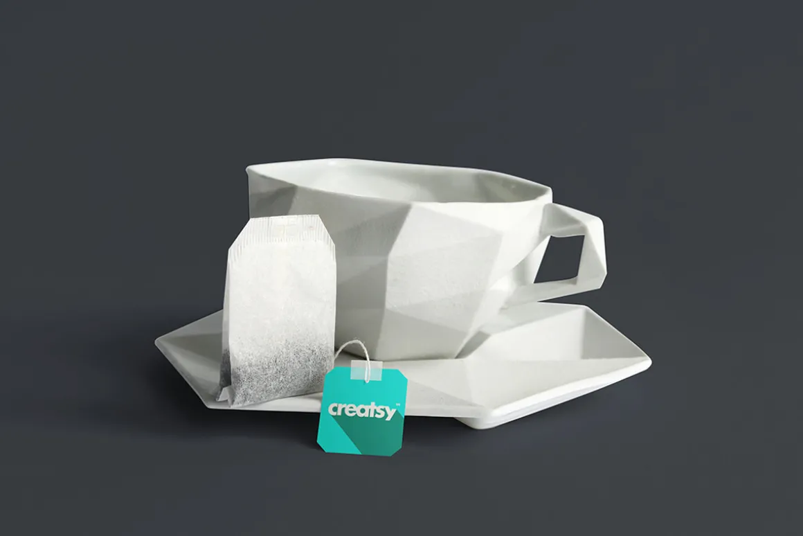 Tea Box and Tea Bag Label Mockup Set