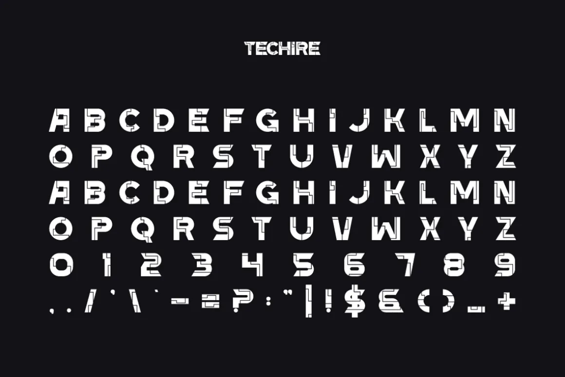 Techire - Techno & Digital Font