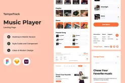 TempoTrack - Music Player Landing Pa