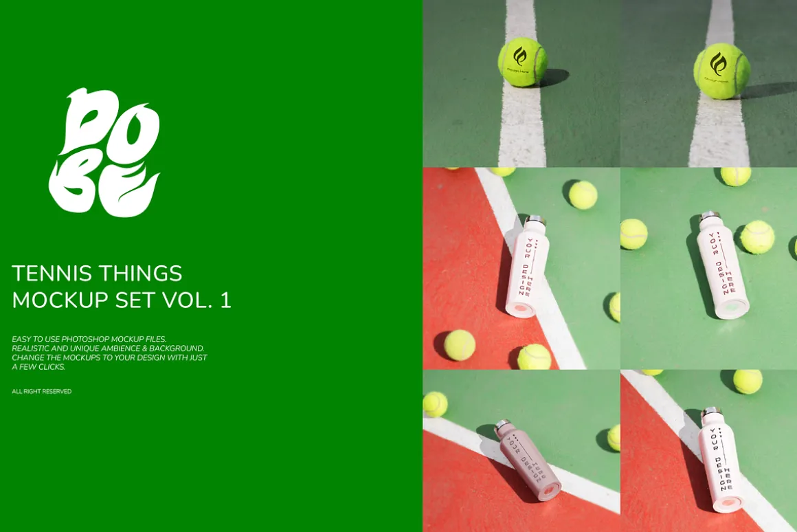 Tennis Things Mockup Set - Vol 1