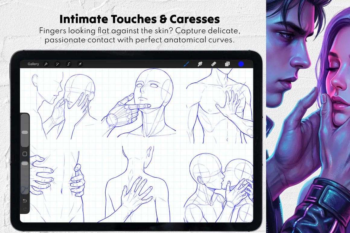 Tension&Romance Couple Poses Stamps