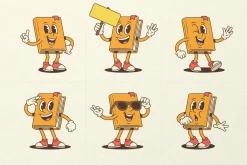 Textbook Cartoon Mascot Character