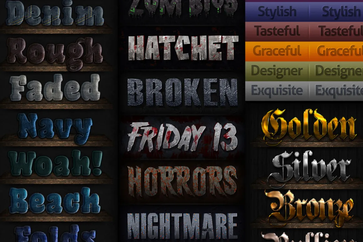 190 Text Effects for Photoshop