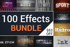 100 Text Styles PSD Effects Bundle