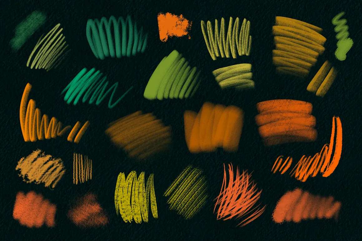 27 Textured Pencil Brushes Procreate