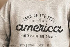 4th of July SVG, Land of the Free