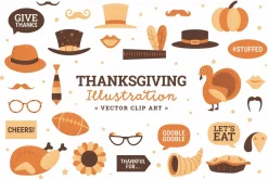 Thanksgiving Clipart Stickers