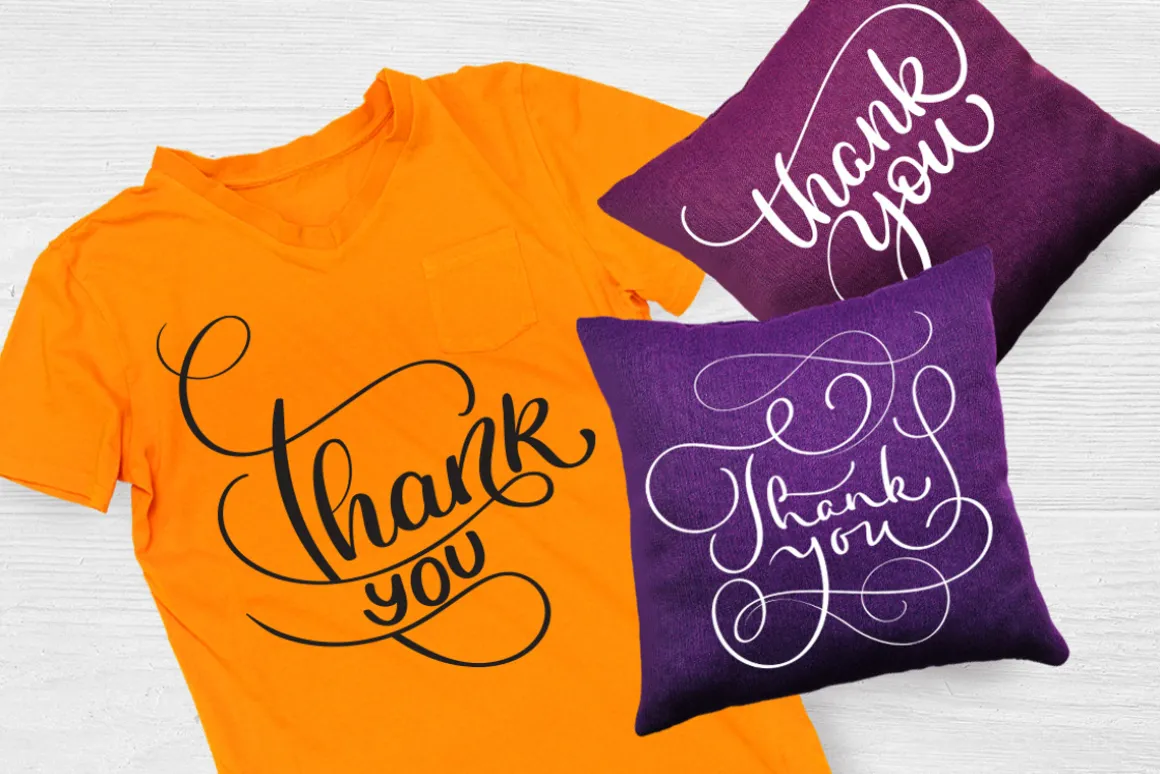 Thank You Calligraphy Lettering Set