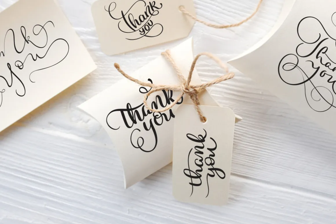 Thank You Calligraphy Lettering Set