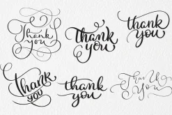 Thank You Calligraphy Lettering Set