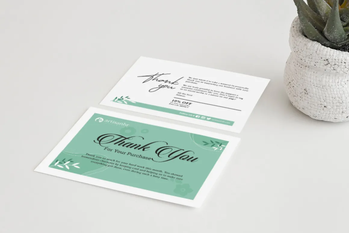 Thank you card Template