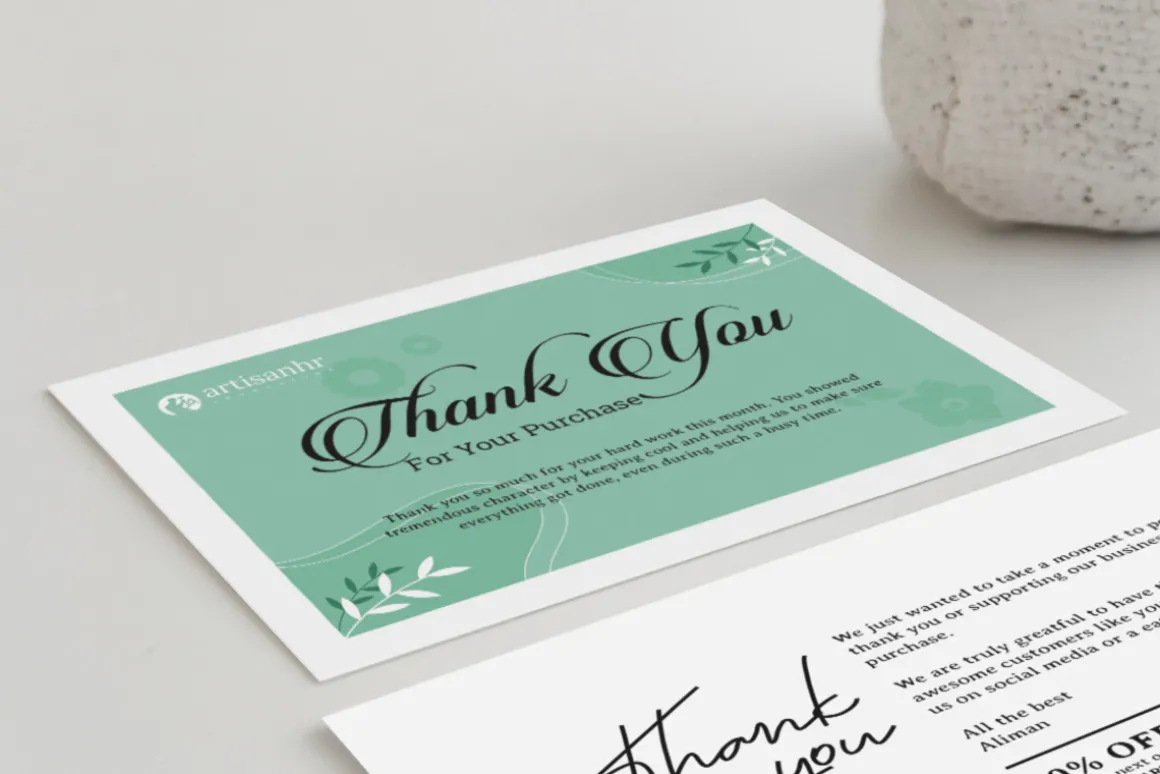 Thank you card Template