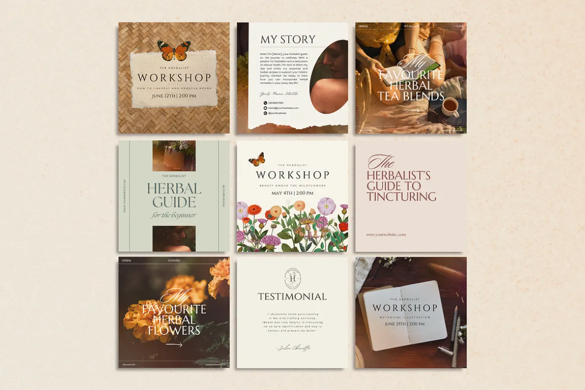 The Herbalist Template Bundle