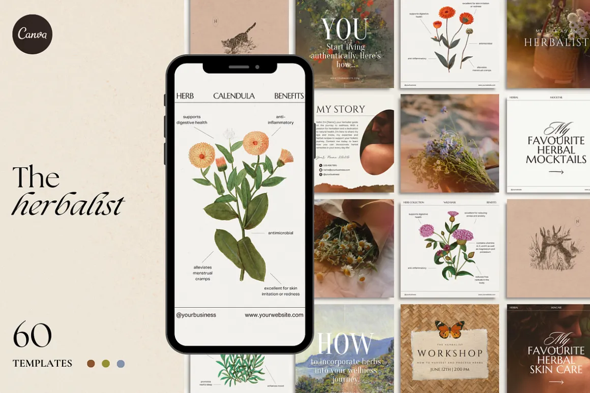 The Herbalist Template Bundle