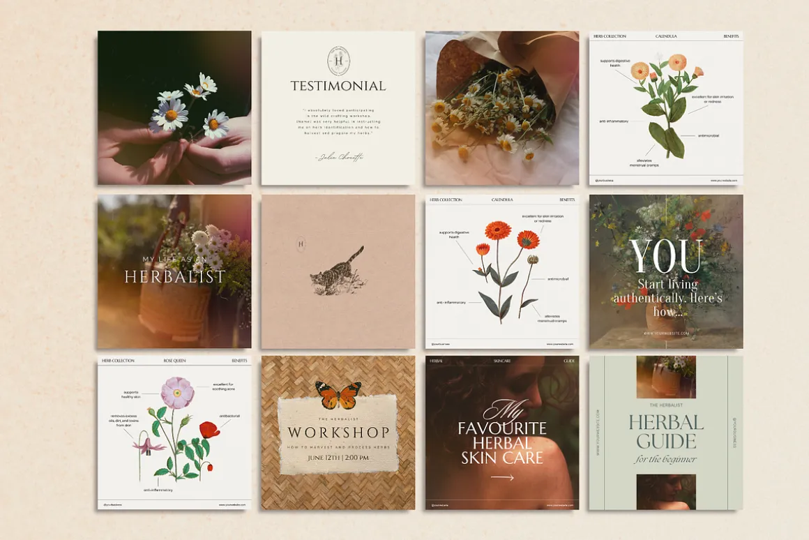 The Herbalist Template Bundle
