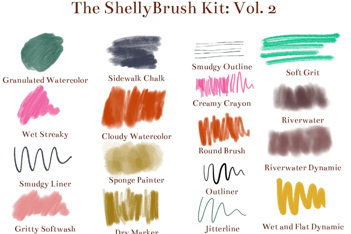 The ShellyBrush Kit Bundle Vol 1+2
