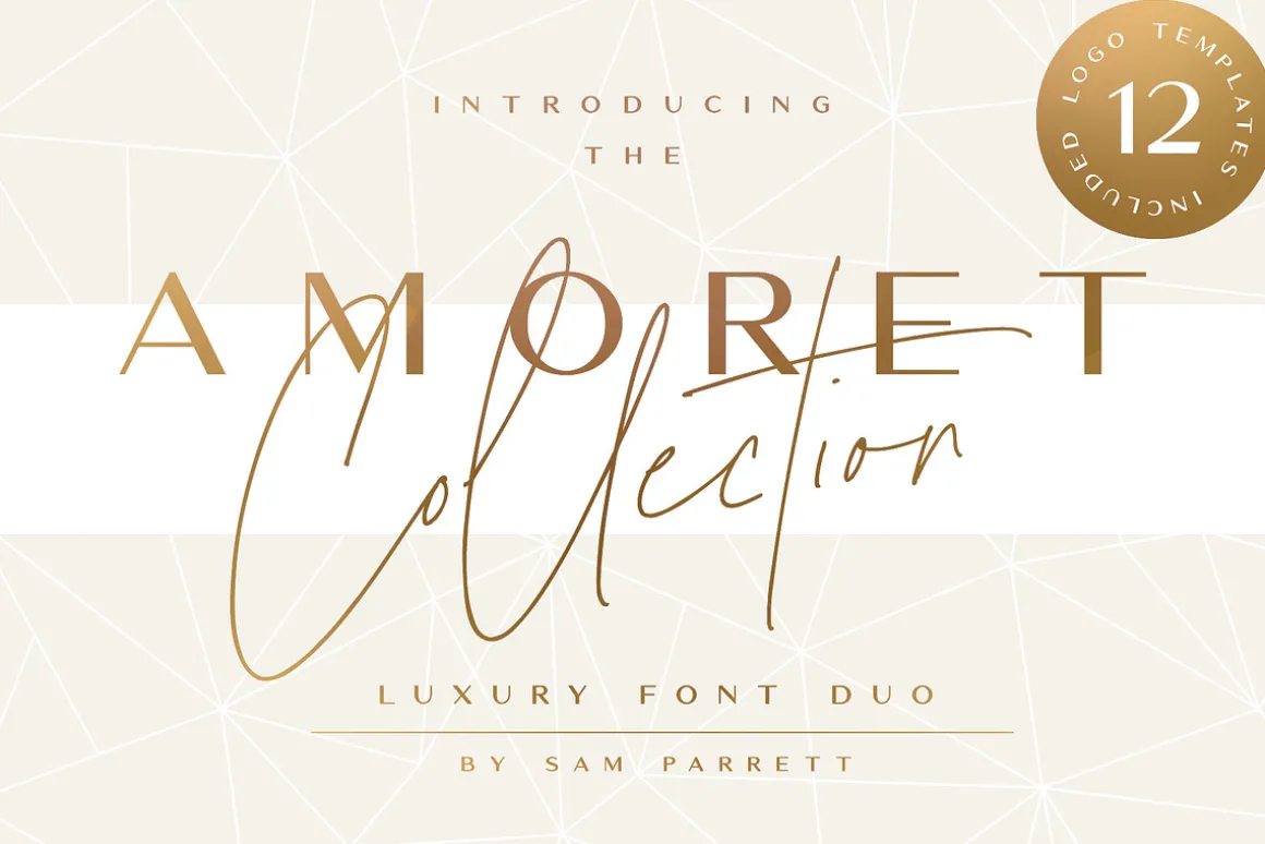 The Amoret Font Duo + 12 Logos