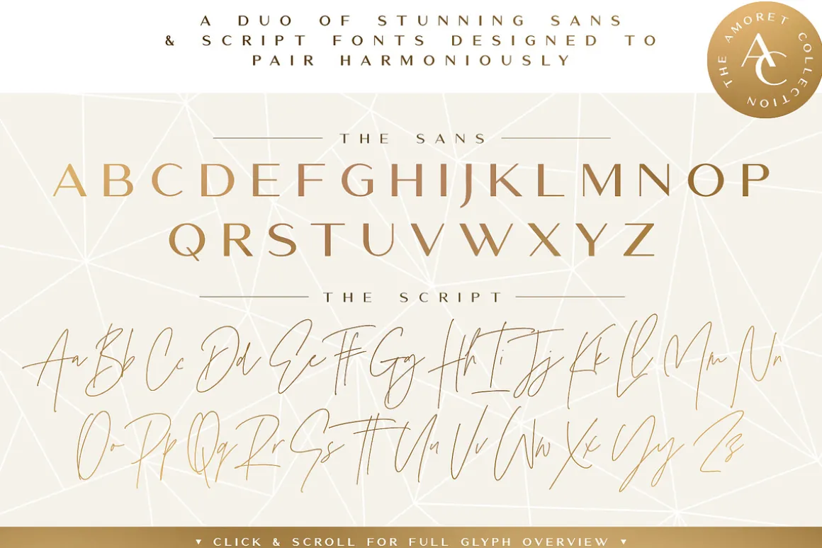 The Amoret Font Duo + 12 Logos