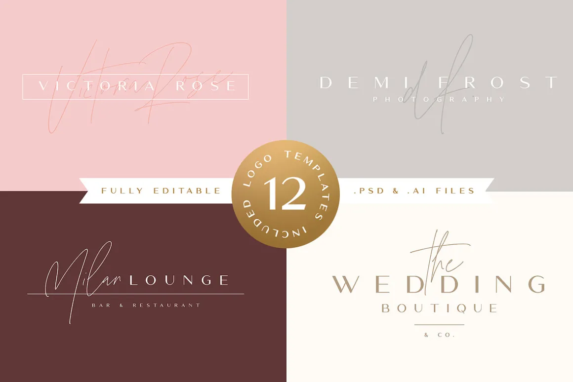 The Amoret Font Duo + 12 Logos
