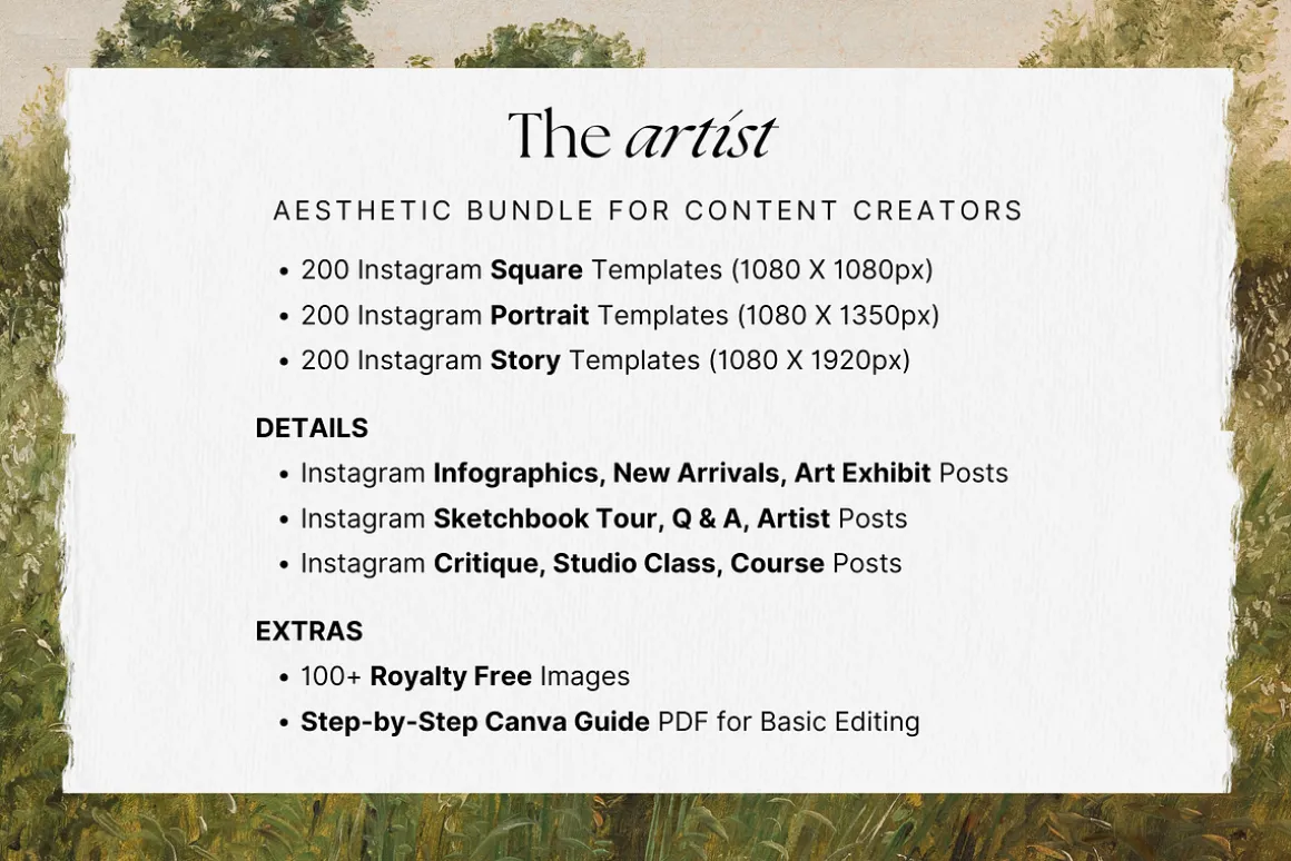 The Artist Social Media Bundle
