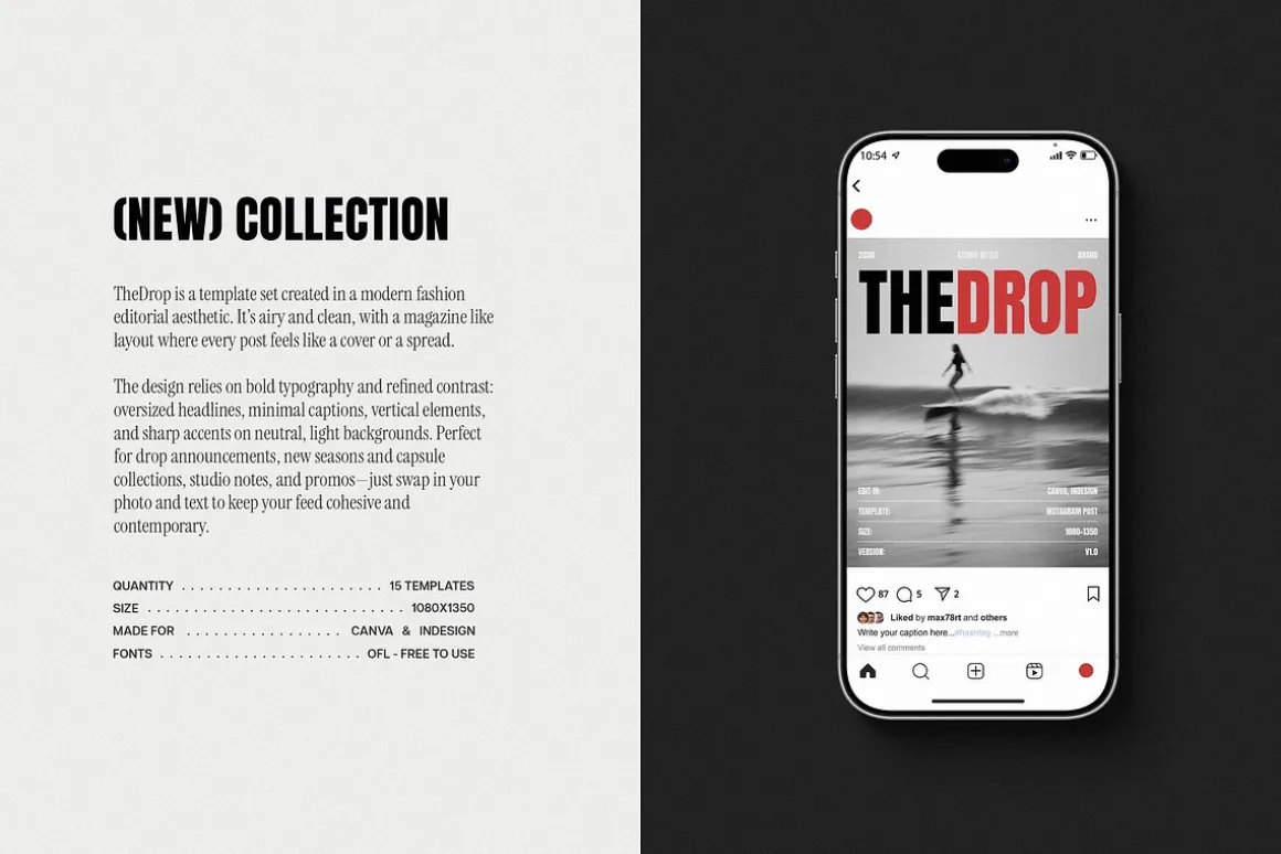 The Drop Instagram Templates