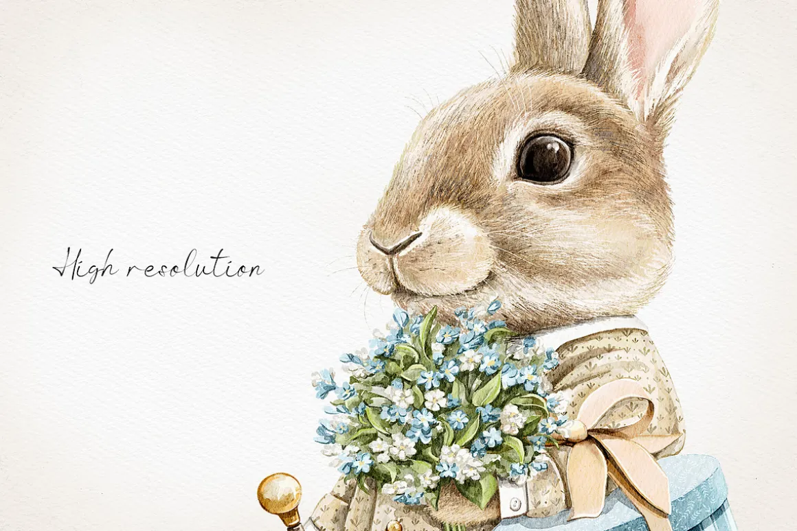 The Easter rabbit family