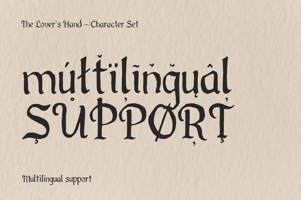The Lover’s Hand - Medieval font