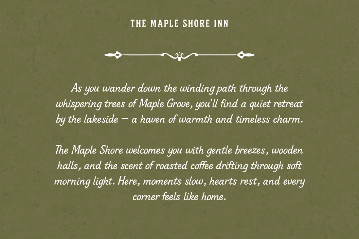 The Maple Shore – Font Duo