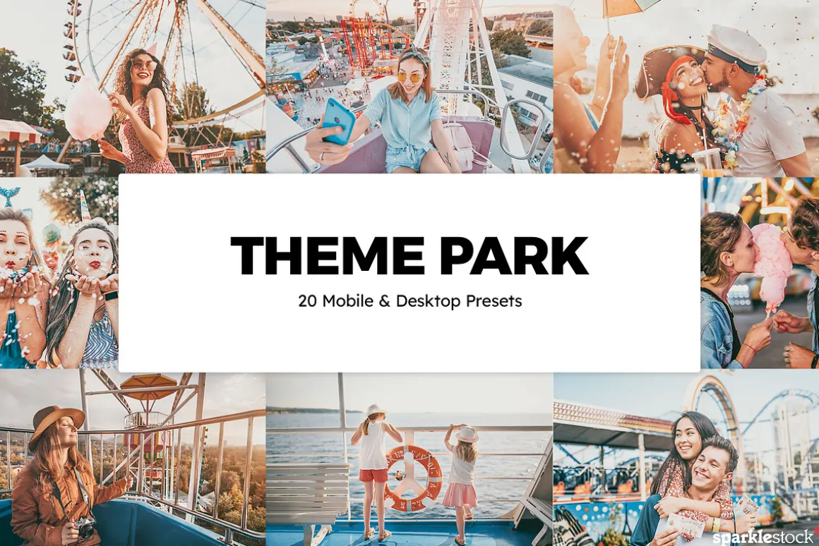 20 Theme Park Lightroom Presets LUTs