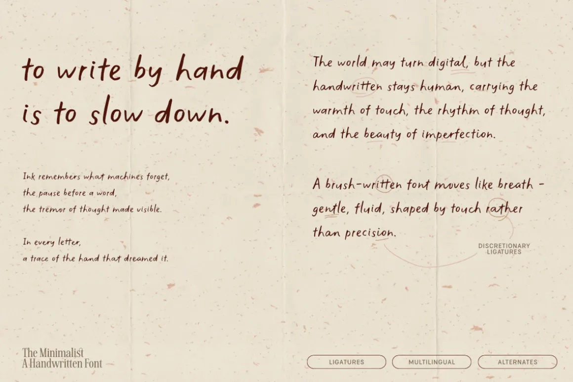 The Minimalist | Handwritten Font