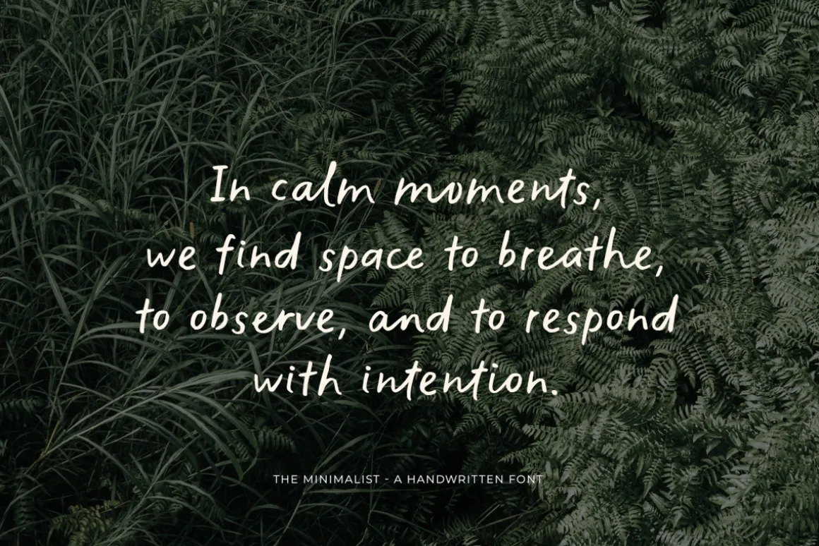 The Minimalist | Handwritten Font