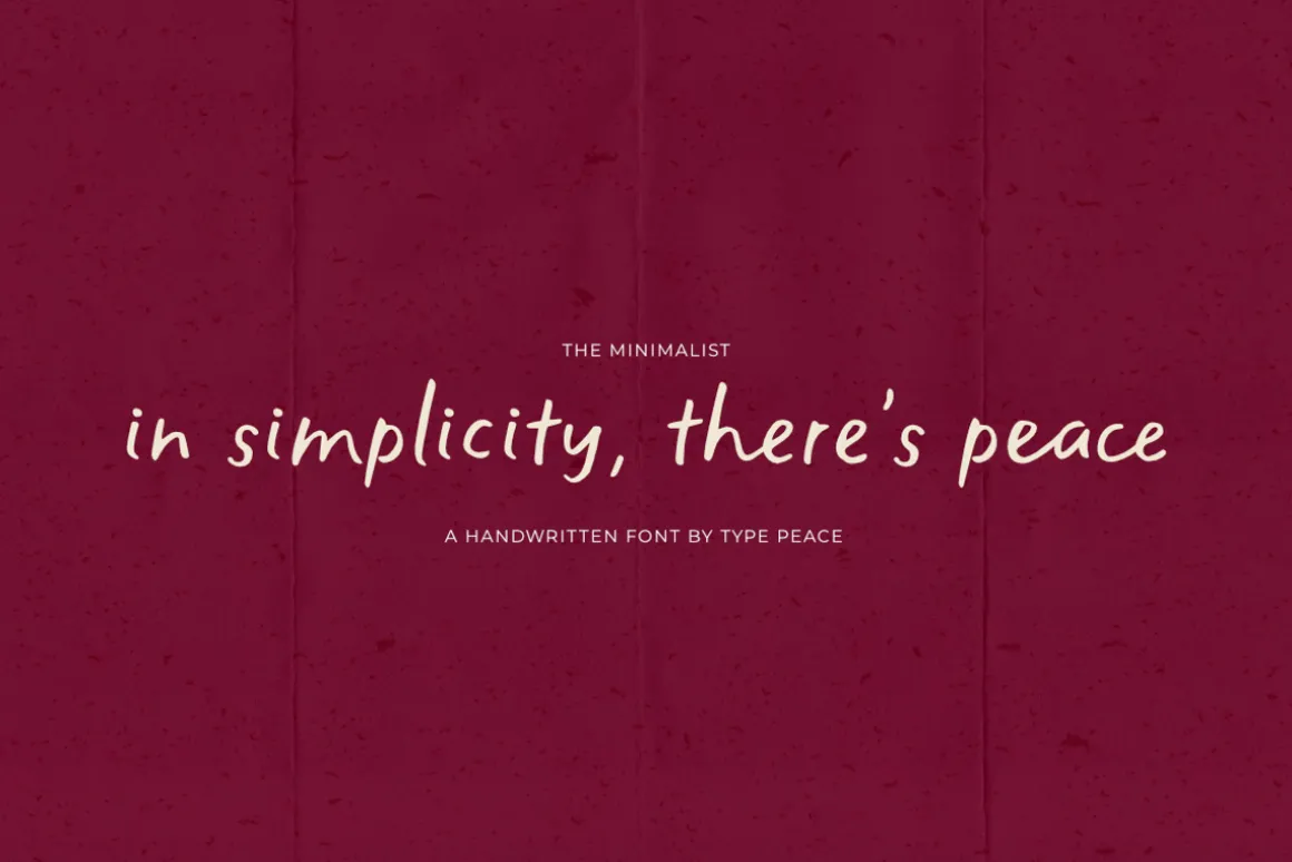 The Minimalist | Handwritten Font