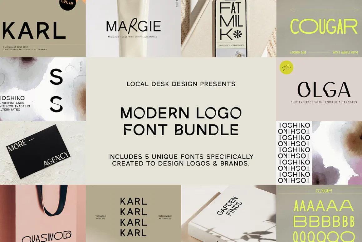 THE MODERN LOGO FONT BUNDLE