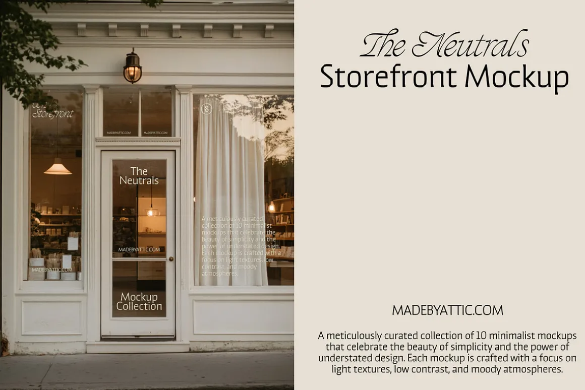 The Neutrals 08 : Storefront Mockup