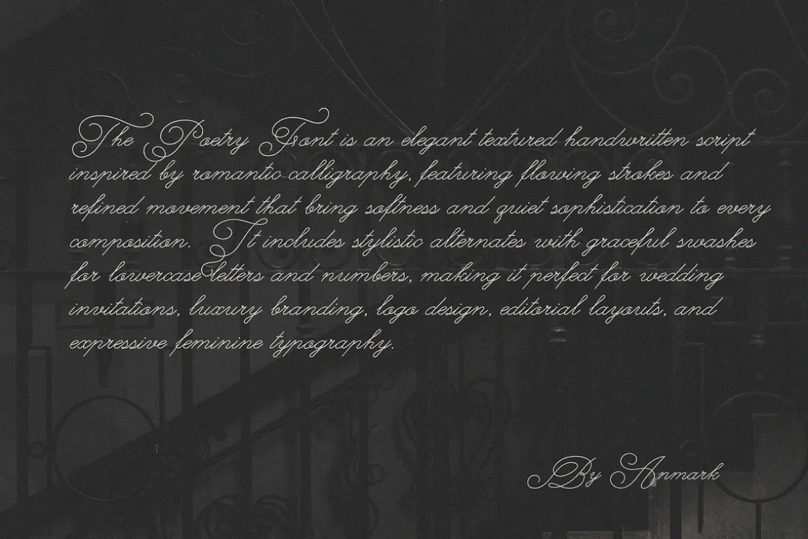 The Poetry Elegant Swash Script Font