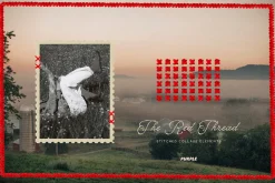 The Red Thread: Stitched Collage